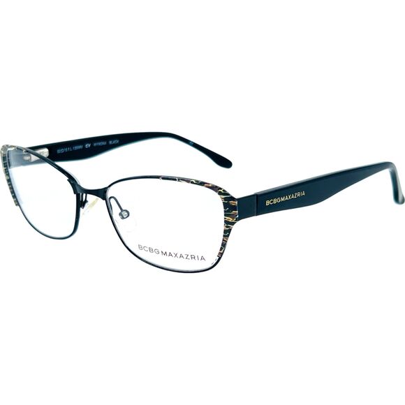 BCBG Maxazria Wynona Womens Metal Eyeglass Frame Black 52-15